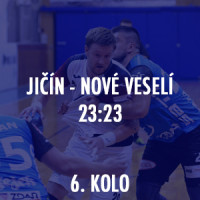 HBC Ronal Jičín - TJ Sokol Nové Veselí 23:23 (17:10)